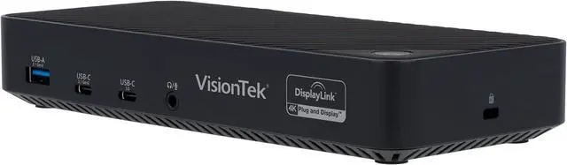 Alt view image 6 of 7 - VisionTek VT7000 USB-C 3X Monitor Docking Station - 100W Power, 3X HDMI, 2X DP, 3X USB-A, 2X USB-C, Audio, Ethernet for Windows/MacOS/ChromeOS