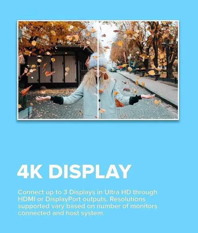 Alt view image 4 of 7 - VisionTek VT2000 USB-C MST 3x Monitor Docking Station - 2x DispayPort, 1x HDMI, 4x USB Ports, Audio, Ethernet, SD Reader for Windows
