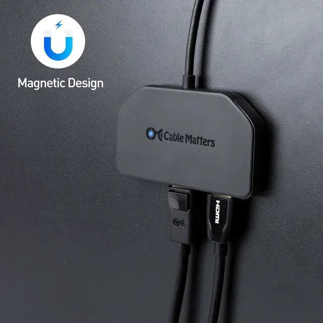 Alt view image 5 of 6 - Cable Matters 4K@60Hz Triple Display USB C MST Hub (2X DisplayPort 1.4, 1x HDMI 2.0), with 100W Charging for Windows - Not Compatible with macOS