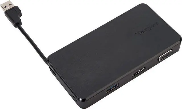Alt view image 3 of 7 - Targus VersaLink Universal Travel Laptop Dock with VGA/HDMI Connectivity & 2 USB 3.0 Ports for PC, Mac, & Android (DOCK110USZ)