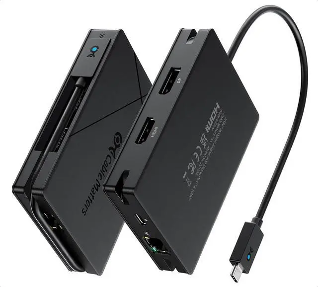 Main image of [Designed for Microsoft Surface] Cable Matters 7-in-1 40Gbps USB4 Hub with Dual 4K@60Hz Displays(HDMI and DisplayPort), Single 4K@240Hz / 8K@60Hz, 100W PD, Gigabit Ethernet, Works with Thunderbolt 4