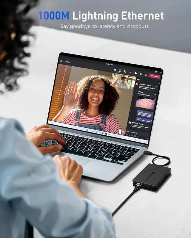 Alt view image 7 of 7 - [Designed for Microsoft Surface] Cable Matters 7-in-1 40Gbps USB4 Hub with Dual 4K@60Hz Displays(HDMI and DisplayPort), Single 4K@240Hz / 8K@60Hz, 100W PD, Gigabit Ethernet, Works with Thunderbolt 4