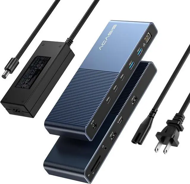 Main image of ACASIS 40Gbps Dock for Thunderbolt 4/3 Devices, USB 4 Host Devices, 13-in-1 Laptop Docking Station, Single 8K60Hz or Dual 4K60Hz Display, 3x40Gbps Port, 2xUSB A 3.1, GbE, SD/TF 4.0, 3.5mm Audio