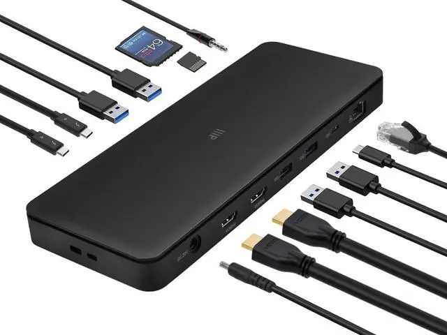 Alt view image 5 of 6 - Monoprice 13in1 Thunderbolt 4 Dual-HDMI Docking Station, Up to Single 8K Or Dual 4K @ 60 HZ (HDMI 2.0) External Displays, Compatible with Windows and MacOS