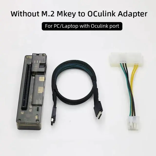 Alt view image 2 of 7 - JMT M.2 M Key to OCulink-Compatible GPU Docking Station PCIe 4.0 X4 64GB/s for Mini PC Notebook Laptop to External Video Graphic Card (No M.2 Adapter)