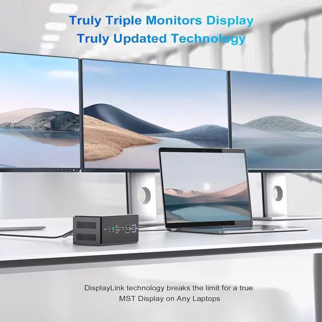 Alt view image 2 of 7 - UtechSmart Universal Docking Station, 15 in 1 USB Docking Station with SSD Enclosure, USB C Dock with Dual HDMI,VGA,PD3.0,SD/TF,RJ45,Audio&Micro,USB Ports, for MacOS&Windows Laptop