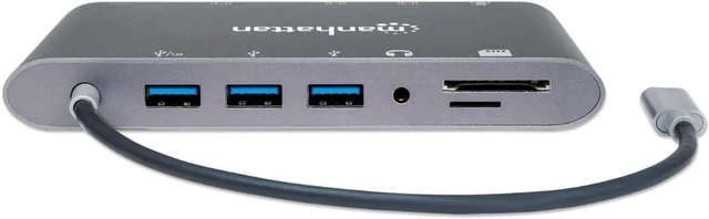 Alt view image 2 of 7 - Manhattan SuperSpeed USB-C to 7-in-1 Docking Station