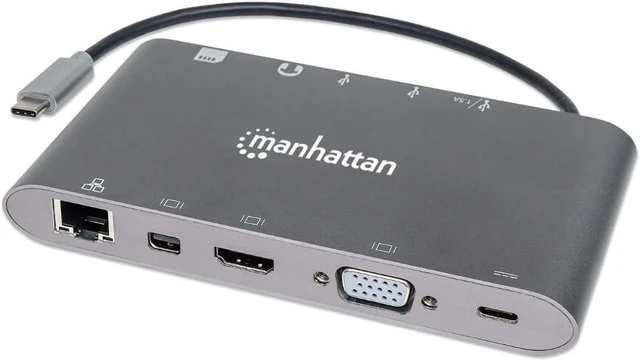 Main image of Manhattan SuperSpeed USB-C to 7-in-1 Docking Station