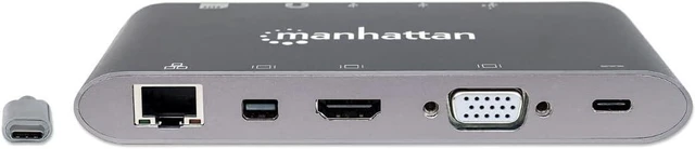 Alt view image 4 of 7 - Manhattan SuperSpeed USB-C to 7-in-1 Docking Station