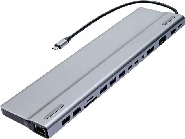 Main image of USB C Docking Station 15 in 1, Docking Station 3 Monitors with HDMI/DP/VGA, Ethernet, USB, SD/TF, Jack, Laptop Docking for PS4, Xbox, Switch, iPhone and More(1501P)