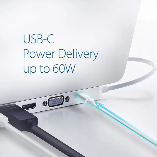 Alt view image 6 of 6 - ATEN UH3234 Docking Station USB-C Input to HDMI or DisplayPort, White, 4K Single or 1080P 2 Monitors, 10 Devices with 2m DisplayPort rev.1.4 Cable 2L-7D02DP Bundle