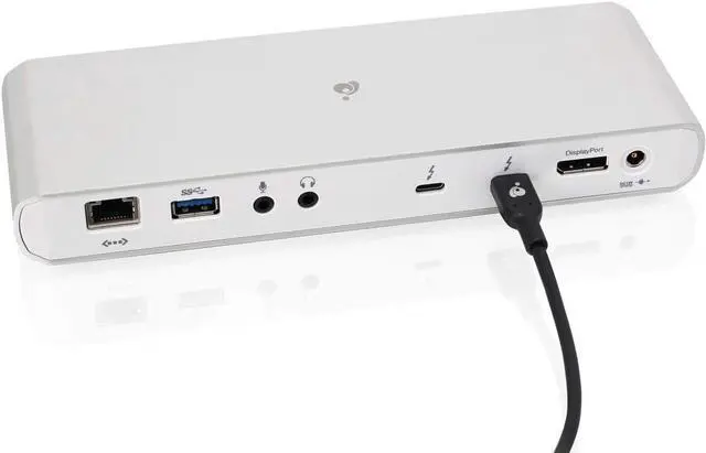 Alt view image 4 of 4 - IOGEAR GTD733KIT Thunderbolt 3 Dual 4K Docking Station with USB-C to HDMI Cable and 15W Charging/Power Pass-Through