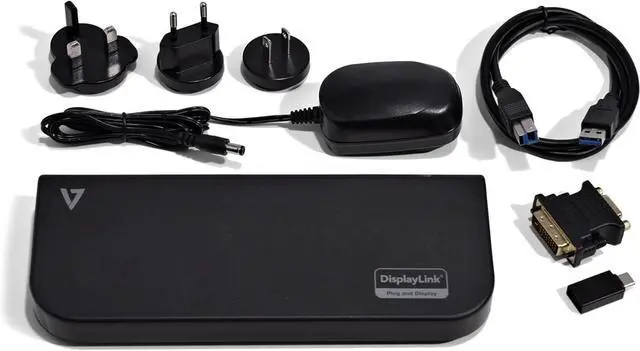Main image of V7 USB Dual DisplayLink Docking Station