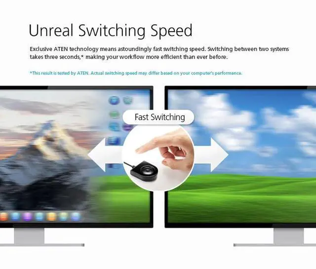 Alt view image 5 of 7 - ATEN US3311 2-Port USB-C KVM Switch 2 PC 1 Monitor DisplayPort Out - 8K / 4K - 144hz 120Hz 60Hz 4-Port USB 3.2 DP 1.4 PD 3.0 for Windows PC and Mac