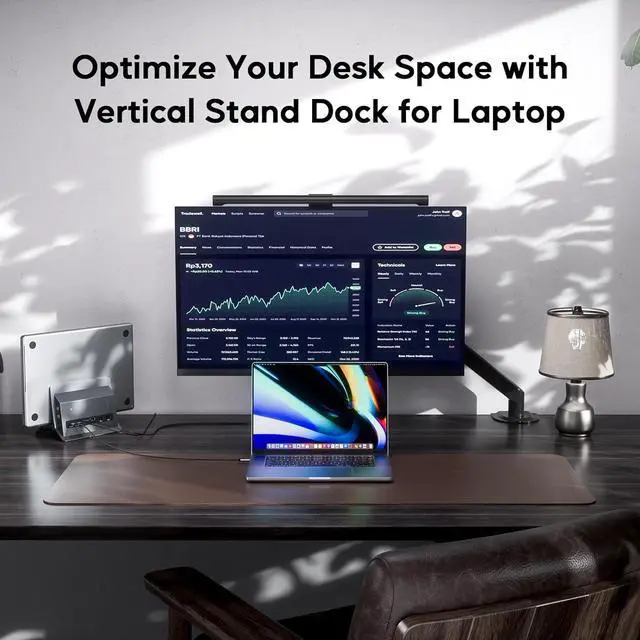 Alt view image 4 of 7 - Vertical USB C Docking Station for MacBook Pro Air, Laptop Docking Station with M.2 SSD Expansion Slot, HDMI 4K, 4 USB A/C Max 10Gbps, RJ45, SD/TF, PD Dock for Full-Featured Type-C Laptops
