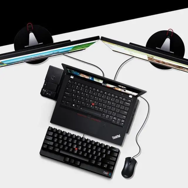 Alt view image 6 of 7 - Laptop X280 X390 X395 T480 T480S T490 T495 T580 T590 X1 Carbon2018 X12 P52S T14 Gen1 PC Docking Station 40AG Docking Station