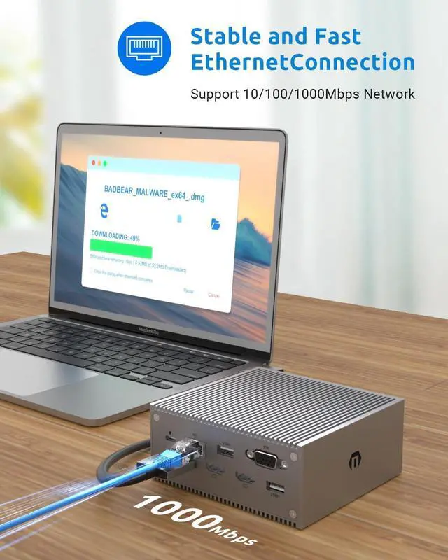 Alt view image 7 of 7 - 16 in 2 Docking Station, USB C Hub- Dual 4K HDMI, 6 USB, VGA, RJ45, SD/TF Card Reader - Triple Display for MacOS with Thunderbolt 3 (Not for M1)