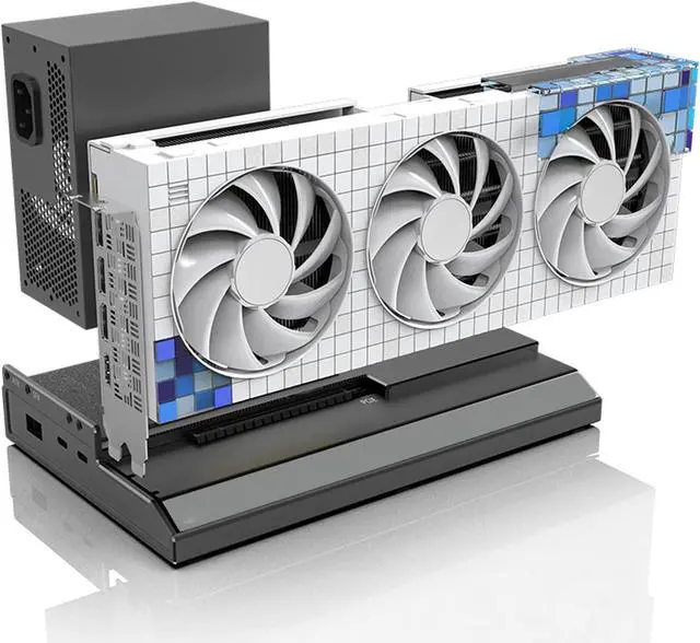 Alt view image 2 of 7 - GPU Enclosure for Thunderbolt 3, USB4.0 40Gbps External GPU Dock Station, M.2 Nvme SSD 1000Mbps RJ45 Laptop External GPU Dock Station for OS X 10.13.4 and Later