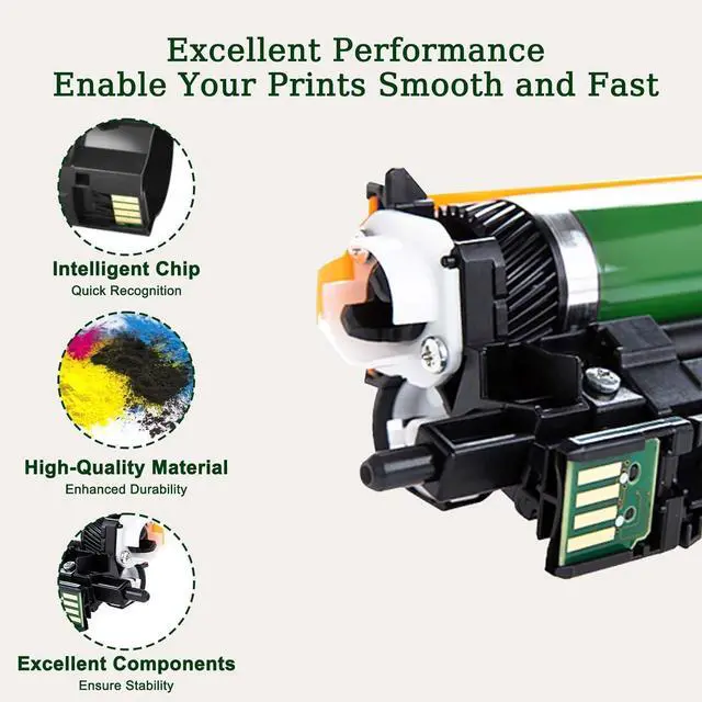 Alt view image 5 of 7 - Ennovor Versalink C500/C505 Imaging Drum Unit High Capacity 40K Pages Replacement for Xerox 108R01484 Black 108R01481 108R01482 108R01483 Drum Cartridge for VersaLink C500 C505 Series Printer (4-Pack)
