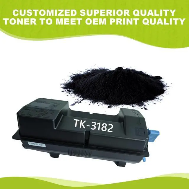 Alt view image 4 of 7 - Ennovor 2 Pack TK3182 Black Toner Cartridge for Kyocera ECOSYS P3055dn / P3155dn / M3655idn, High Pages Yield, Japanese Toner, Up to 25,000 Pages