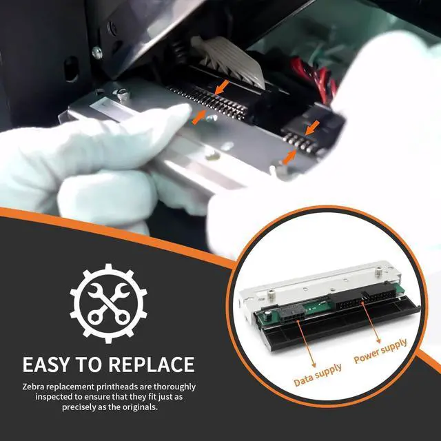 Alt view image 6 of 7 - 203DPI Thermal Printhead Replacement for Ze bra ZM400 Printers - 79800M | Enhanced Durability & Precision Printing