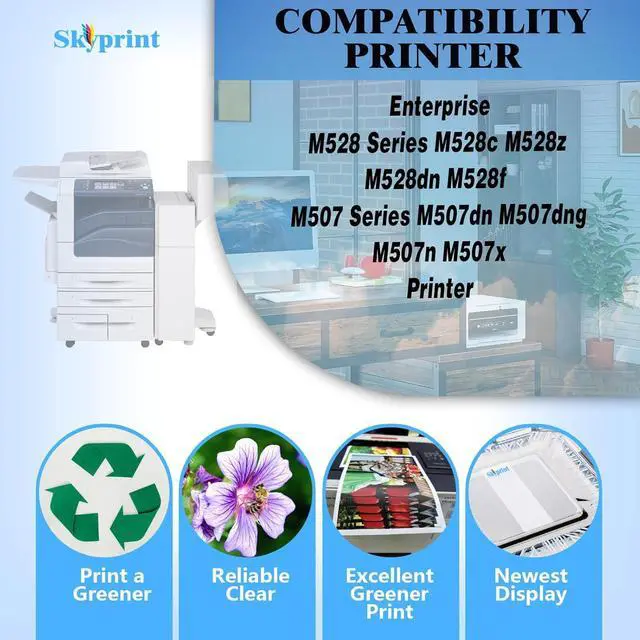Alt view image 2 of 6 - Ennovor CF289Y 89Y Toner High Capacity Black Toner Cartridge (with Chip Show Toner Level) Compatible HP 89Y CF289Y Toner use for HP Enterprise M507 Series,MFP M528 Series Printer