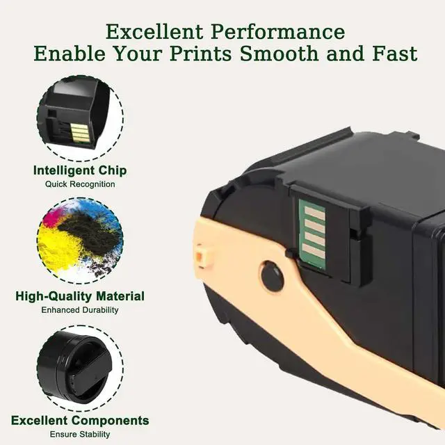 Alt view image 5 of 7 - WorkCentre 7120 006R01457 Black High Capacity Toner Cartridge Replacemnet for Xerox 006R01457 Black Toner for WorkCentre 7120 7125 7220 7225 Printer (1-Pack, 006R01457 Black)