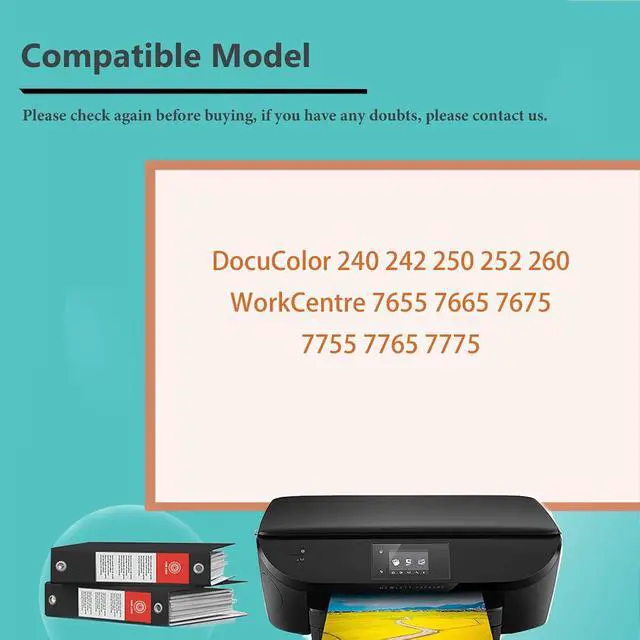 Alt view image 2 of 7 - POYRAZ 013R00602 013R00603 Drum Cartridge Compatible for Xerox DocuColor 240 242 250 252 260 7655 7675 Printer,Imaging Drum Unit Color