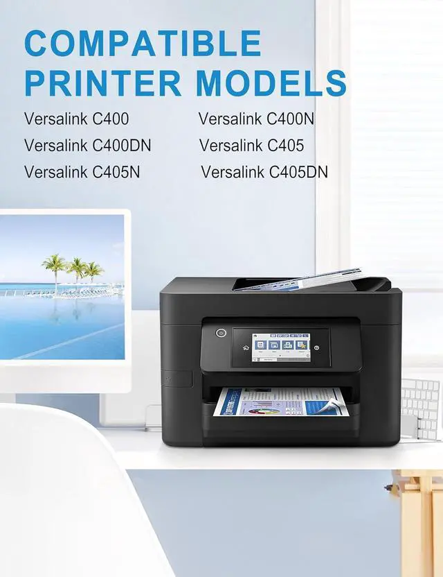 Alt view image 2 of 5 - Ennovor Versalink C400/C405 Toner Bundle - High Capacity 106R03512 106R03514 106R03515 106R03513 Compatible for Xerox VersaLink C400 C405 C400D C400DN C405N C405DN Printer (BCMY, 4-Pack)