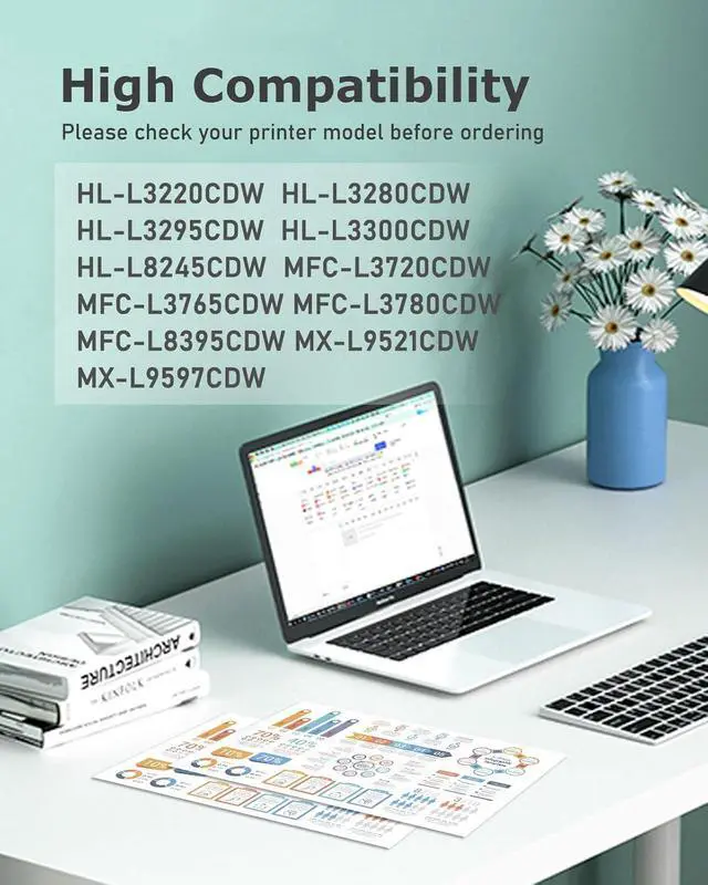 Alt view image 2 of 7 - Remanufactured TN229XL Toner Cartridge Replacement for Brother 229 TN229 TN-229 TN 229XL 229XXL for MFC-L3780CDW HL-L3280CDW MFC-L3720CDW HL-L3220CDW HL-L3300CDW Printer ( 2C/2Y/2M, 6Pack )