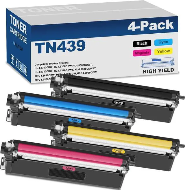 Main image of Ennovor High Yield 4PK TN-439 TN439 Toner Cartridge Replacement for HL-L8260CDW HL-L8360CDW HL-L8360CDWT MFC-L8900CDW MFC-L8610CDW MFC-L9570CDW Printer