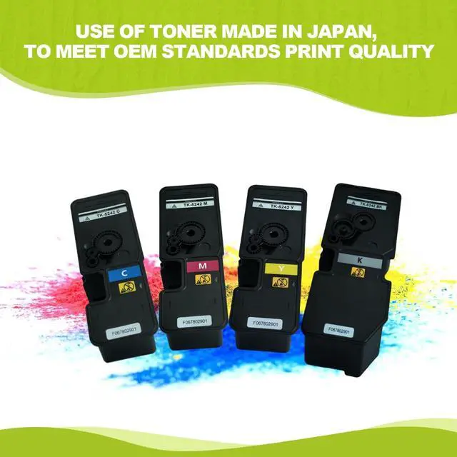 Alt view image 3 of 7 - Ennovor TK5242 Compatible kyocera m5526cdw Toner for Kyocera ECOSYS M5526cdw, ECOSYS P5026cdw, M5526cdn, P5026cdn Toner (Compatible Kyocera TK-5242 TK5242K TK5242C TK5242M TK5242Y, 4 Pack, BK/C/M/Y)