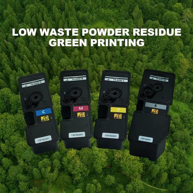 Alt view image 7 of 7 - Ennovor TK5242 Compatible kyocera m5526cdw Toner for Kyocera ECOSYS M5526cdw, ECOSYS P5026cdw, M5526cdn, P5026cdn Toner (Compatible Kyocera TK-5242 TK5242K TK5242C TK5242M TK5242Y, 4 Pack, BK/C/M/Y)