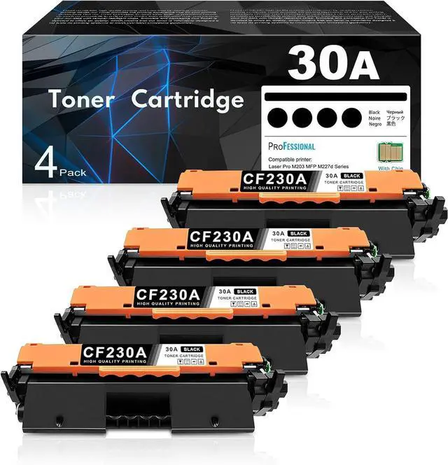 Main image of CF230A 30A Toner Cartridge Black 4-Pack with Chip