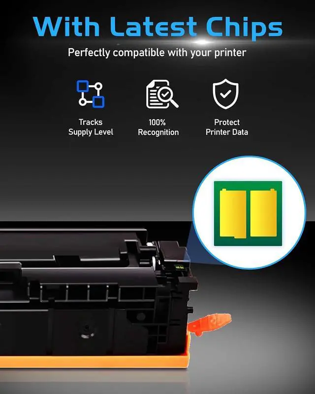 Alt view image 4 of 7 - Ennovor 206A Black Toner 2-Pack Replacement for HP 206A Black Toner Cartridge for Color MFP m283fdw M283cdw M283fdn M255nw M255dw M255dn M282nw Printer (with Chip)