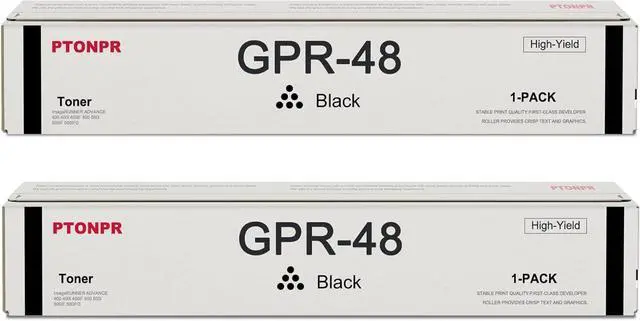 Main image of Ennovor GPR48 High-Yield Black Toner Cartridge 2-Pack Replacement for Canon GPR-48 Toner Cartridge for imageRUNNER Advance 400 400i 400i F500 500i 500iF 500iFG Printer