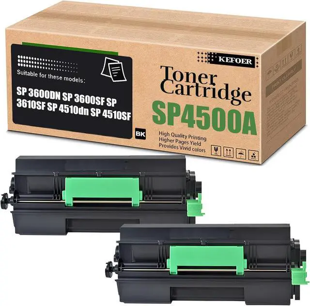 Main image of Ennovor SP4500A Toner Cartridge Replacement Compatible for Ricoh 407319 Use for SP 3600DN 3600SF 3610SF 4510dn 4510SF Printer (2-Pack Black)