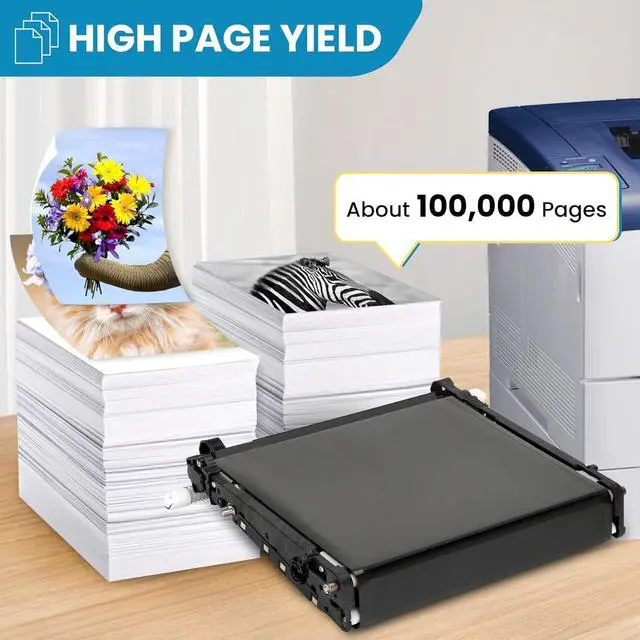 Alt view image 6 of 7 - 108R01122 Transfer Belt Assembly Kit Compatible with Phaser 6600 VersaLink C400 C405 WorkCentre 6605 6655 6655i, Include Transfer Belt, Feed Roller, Bias Transfer Roller, Gloves