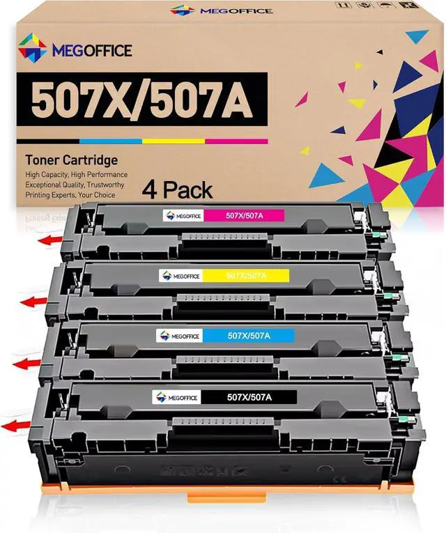 Main image of Ennovor Compatible Toner Cartridge Replacement for HP 507X High Yield CE400X CE401A CE402A CE403A 507A C400A for HP Enterprise M551 M551n M551dn M551xh M570dn M570dw M575f (4-Pack, BCMY)