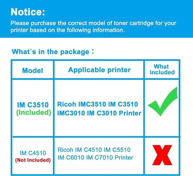 Alt view image 2 of 6 - Ennovor LCL Compatible Toner Cartridge Replacement for Ricoh 842550 for IMC3510 IM C3510 IMC3010 IM C3010 Printer (1-Pack Black)