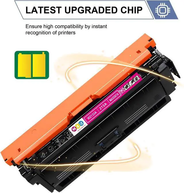Alt view image 5 of 7 - Ennovor 213A Magenta Toner Cartridge(with Chip) W2133A Compatible with 213A Toner Cartridges for Enterprise 5700dn 6700dn 6701dn, MFP 5800 6800, Flow MFP 5800 6800(1Pack, Magenta)
