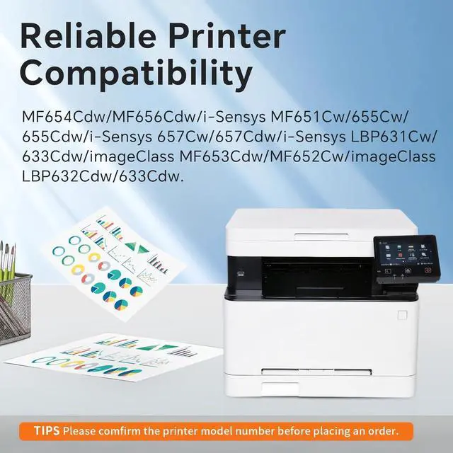 Alt view image 2 of 6 - Ennovor CRG 067H CRG-067 Toner Cartridge Set Replacement for Compatible Canon 067H Compatible for Color ImageClass MF656Cdw LBP632Cdw MF654Cdw MF653Cdw LBP633Cdw Printer (5 Pack)