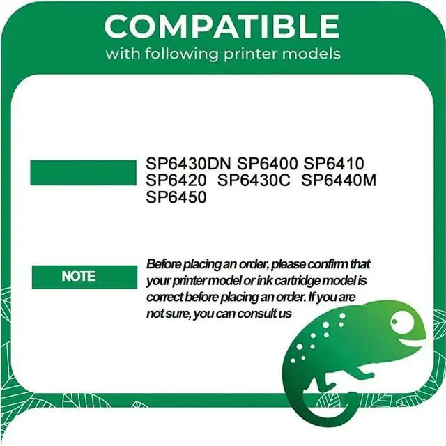 Alt view image 3 of 7 - Ennovor Compatible Black Toner Cartridges Replacement for Ricoh SP6430DN Toner Cartridges, fit with SP6430DN SP6400 SP6410 SP6420 SP6430C SP6440M SP6450 Printers,Black-1 Pack