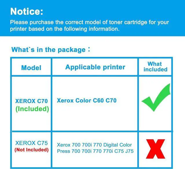 Alt view image 2 of 6 - Ennovor LCL Compatible Toner Cartridge Replacement for Xerox Color C60 C70 EC70 006R01655 High Yield Color C60 C70 (1-Pack Black)