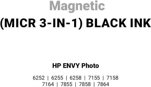 Alt view image 3 of 6 - Ennovor VersaInk-Nano HP 64 MXL Titan-Magnetic (MICR 3-in-1) Black Ink Cartridge Replacement of HP 64 and 64 XL, Works with HP Envy 6255,7155,7855,7255e,7955e,Tango