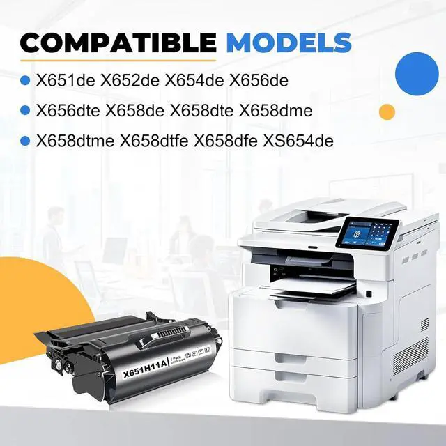 Alt view image 2 of 5 - Ennovor Remanufactured X651H11A Toner Cartridge Compatible for Lexmark X651de X652de X654de X656de X656dte X658de X658dte X658dme X658dtme X658dtfe X658dfe XS654de Printers