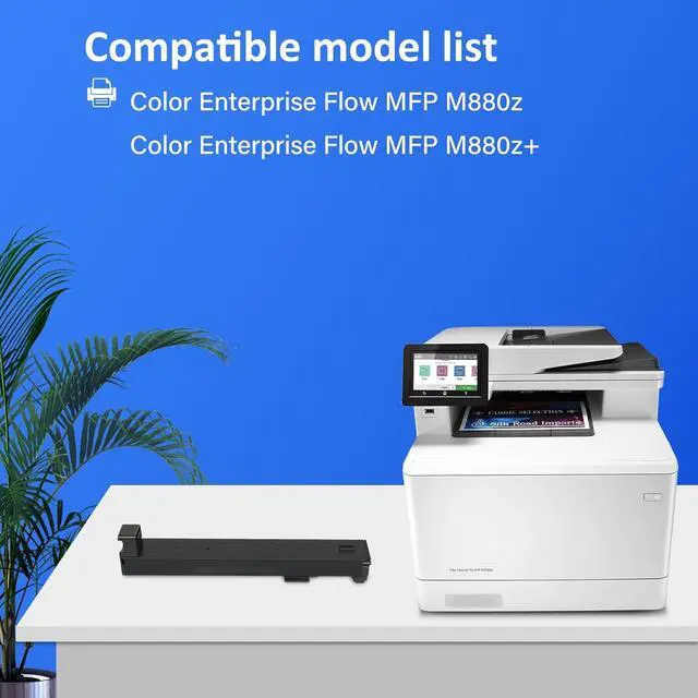 Alt view image 2 of 7 - 827A Toner Cartridges 1 Pack Cyan Compatible for HP 827A CF301A Toner for Color Enterprise Flow MFP M880z M880z+ Printer