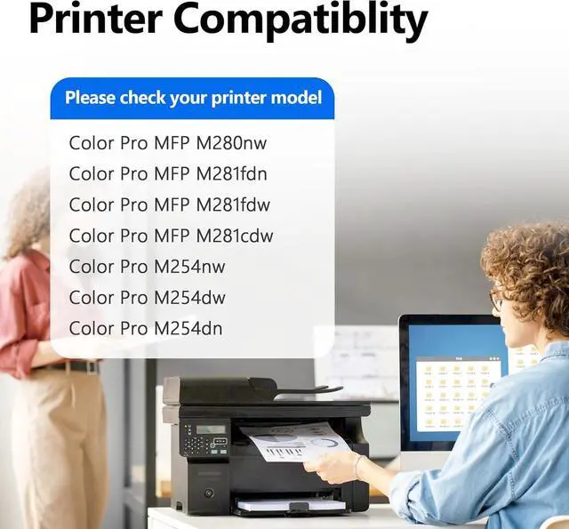 Alt view image 2 of 7 - Ennovor 202X Toner Cartridge Replacement for HP 202X Toner Cartridges CF500X 202A Works for Color Pro MFP M281fdw Toner M254dw M281cdw M281 M281dw M280nw Toner Printer (BK/C/Y/M,5 Pack)