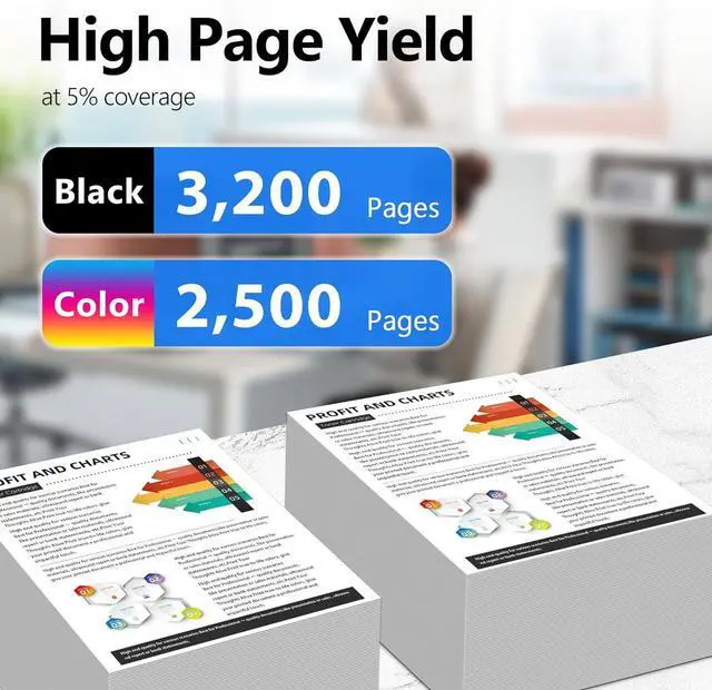 Alt view image 3 of 7 - Ennovor 202X Toner Cartridge Replacement for HP 202X Toner Cartridges CF500X 202A Works for Color Pro MFP M281fdw Toner M254dw M281cdw M281 M281dw M280nw Toner Printer (BK/C/Y/M,5 Pack)