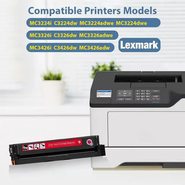 Alt view image 2 of 7 - C3210M0 for Lexmark MC3224 MC3326 MC3426 Toner Cartridges,2500 Pages High Capacity Ink Cartridge Replacemen MC3326i MC3224i C3224dw C3326dw MC3224dwe MC3224adwe MC3326adwe MC3426 Printer (Magenta)